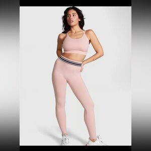 🐸PINK Victoria's Secret Light Pink flip it seamless fold over leggings